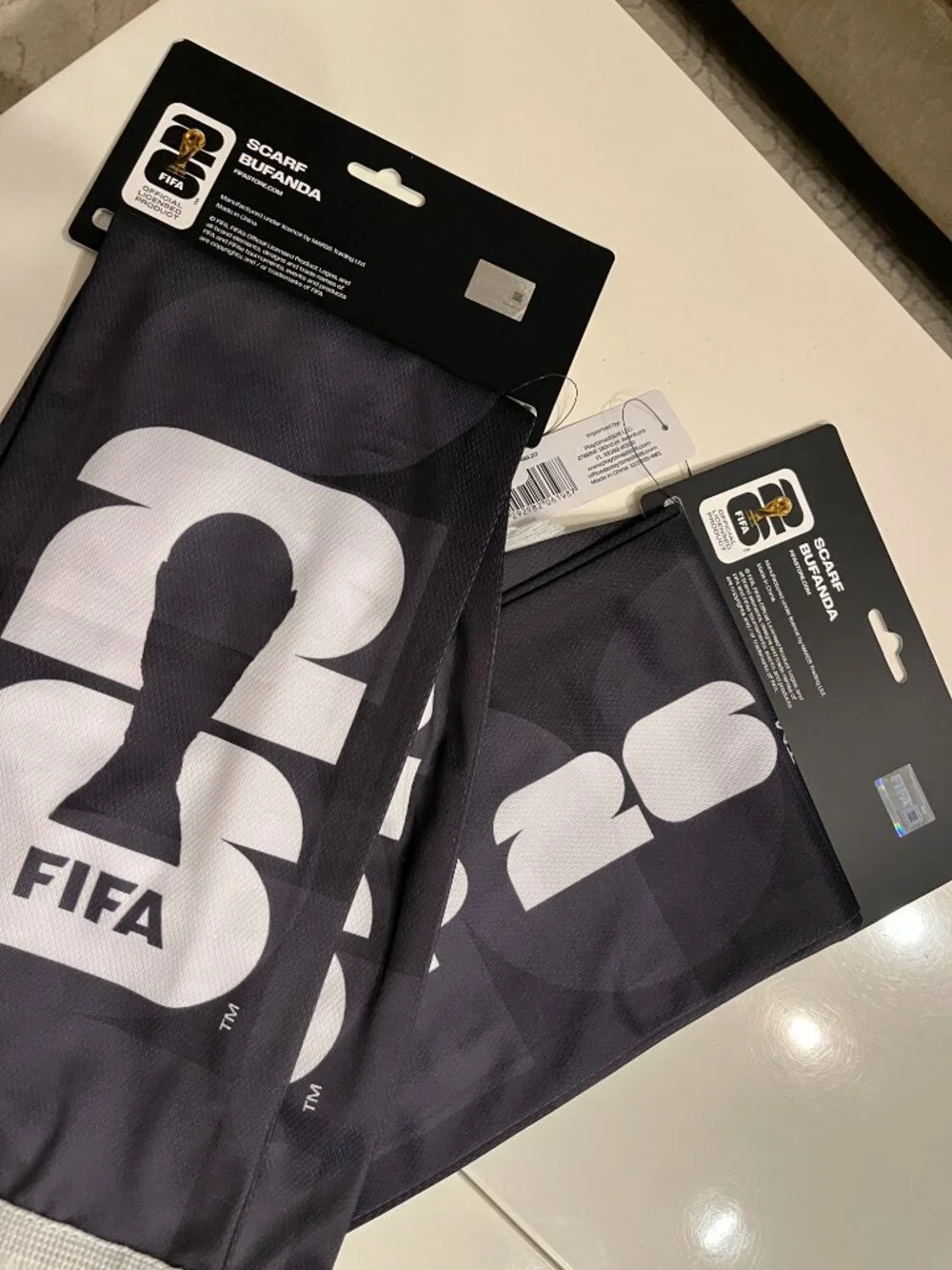 IFA Black & White Scarf (Set of TWO) Official Licensed Product NWT(col/x)